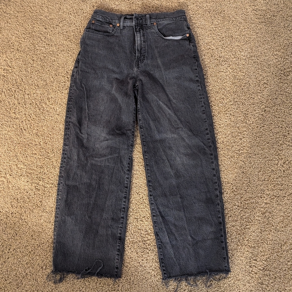 Madewell perfect vintage wide leg crop jeans